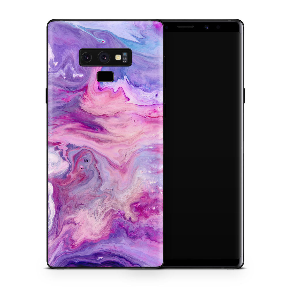 Purple Marble Swirl Galaxy Note 9 Skin