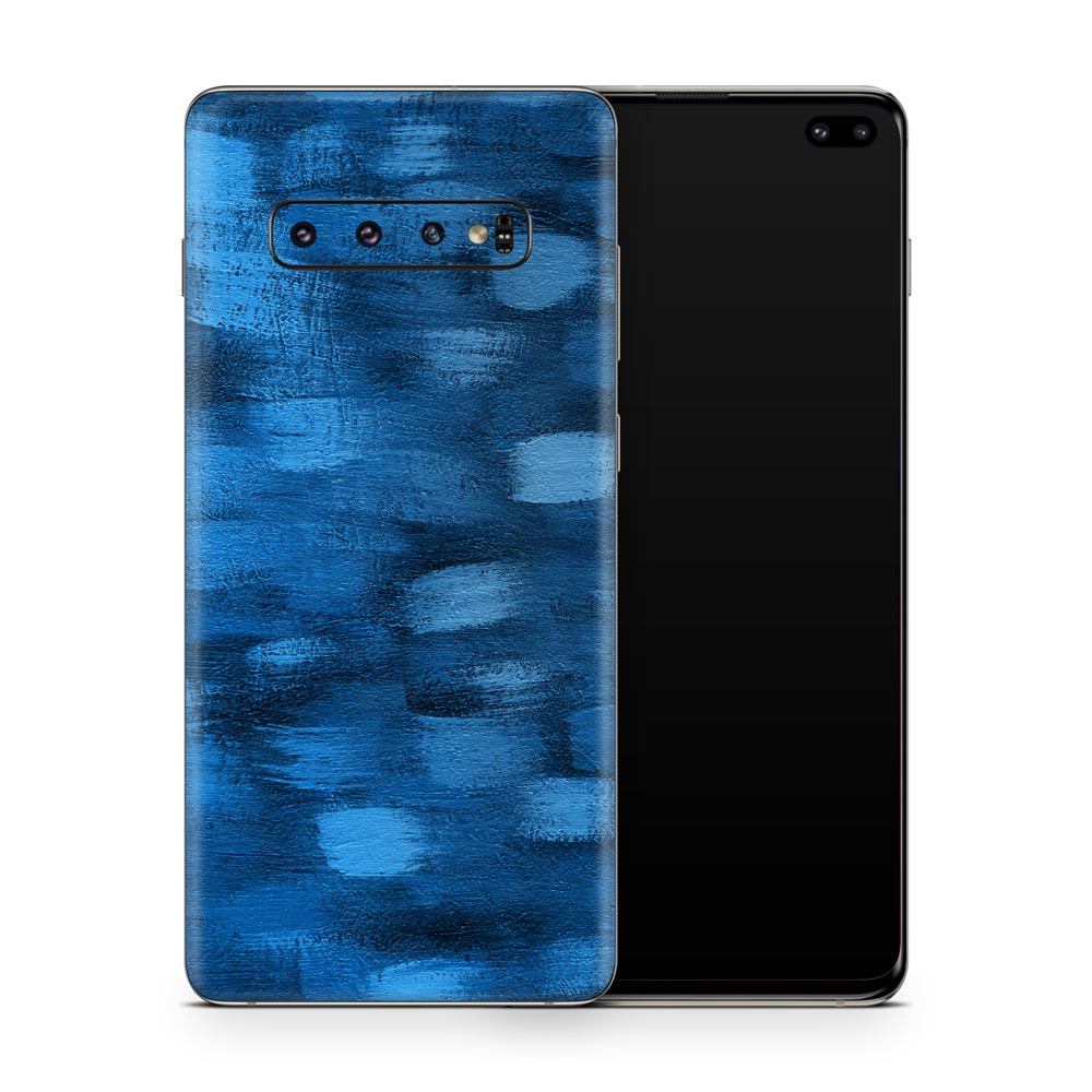 Brushed Blue Galaxy S10 Skin