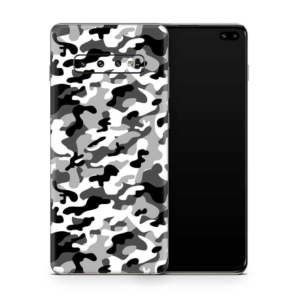 Snow Camo Galaxy S10 Skin