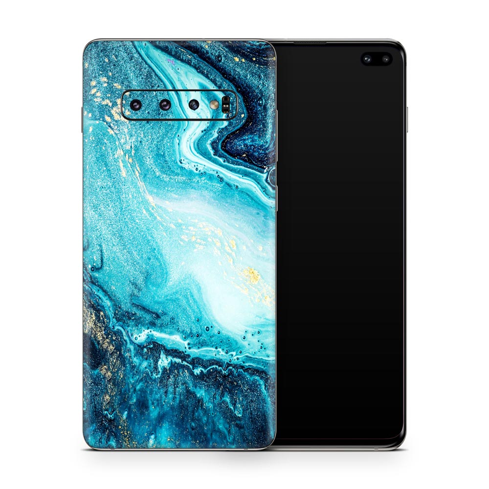 Blue River Marble Galaxy S10 Skin