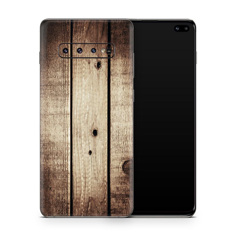 Vintage Wood Galaxy S10 Skin