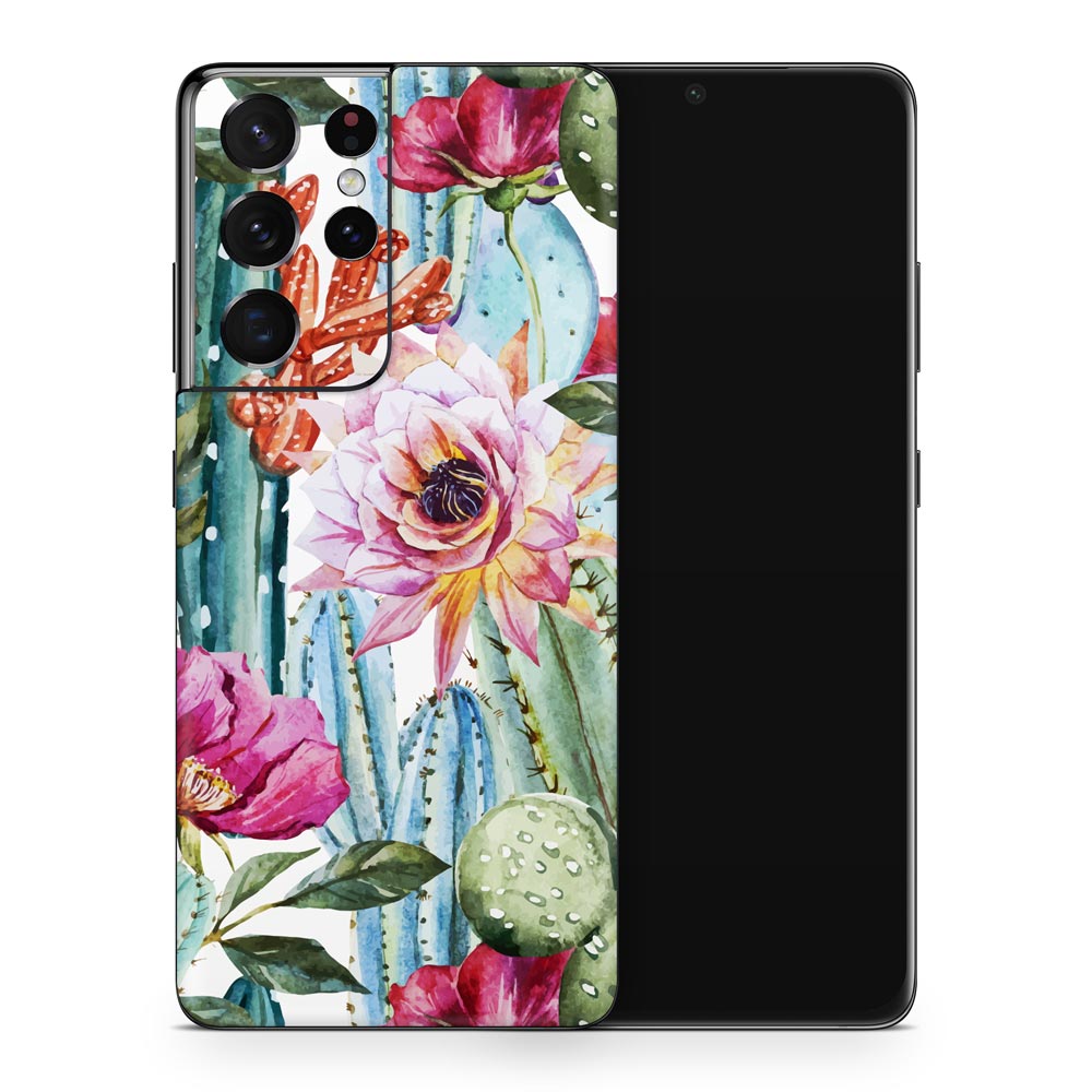 Cactus Flower Galaxy S21 Skin