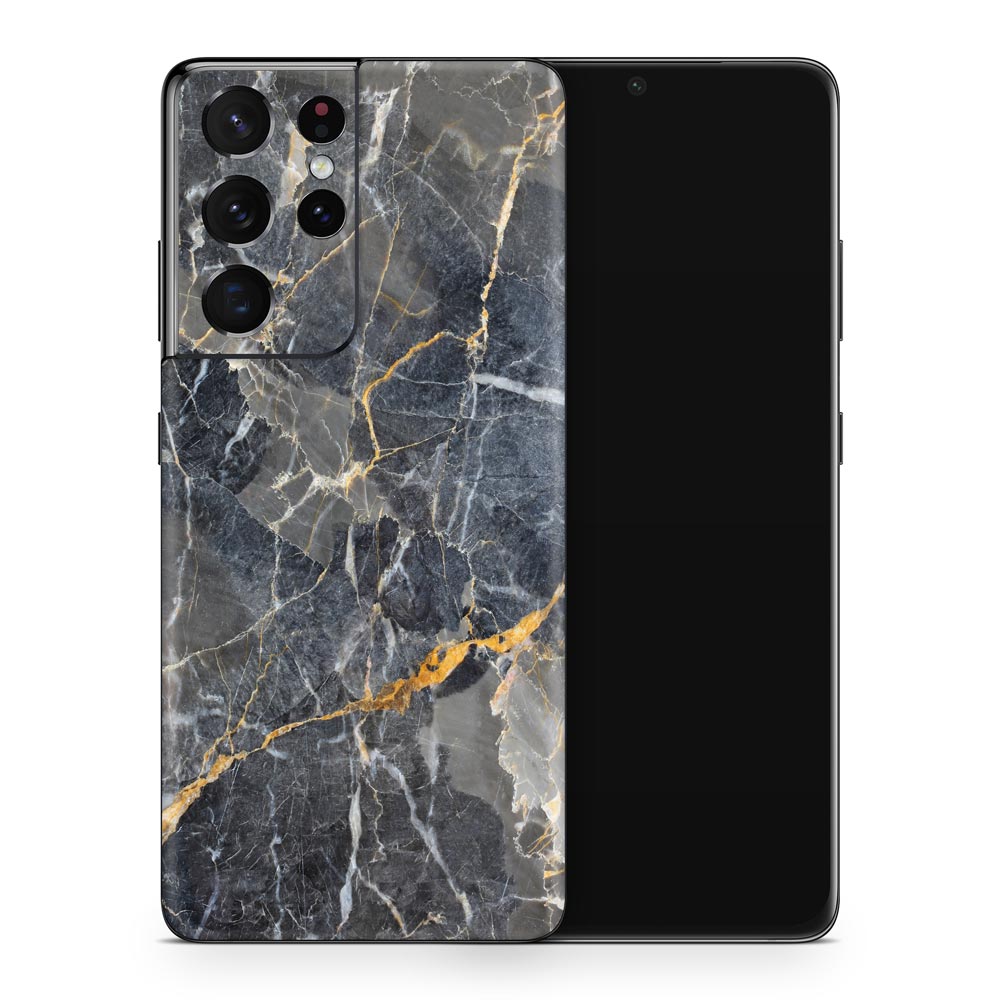 Slate Gold Marble Galaxy S21 Skin