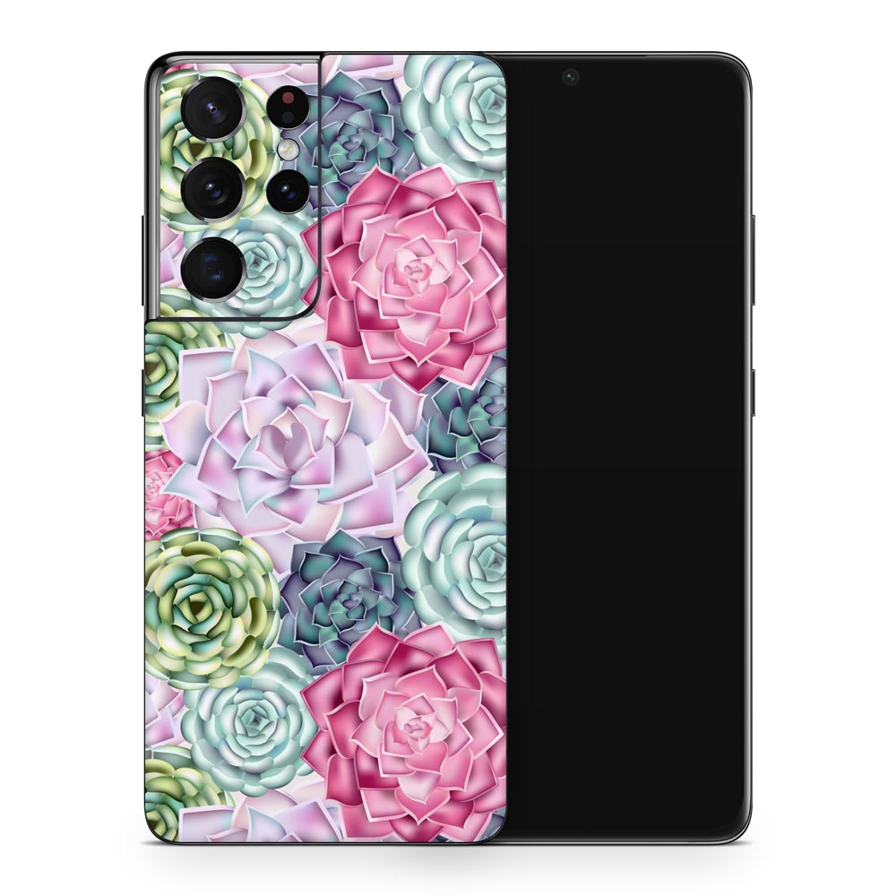 Succulent Pastel Galaxy S21 Skin