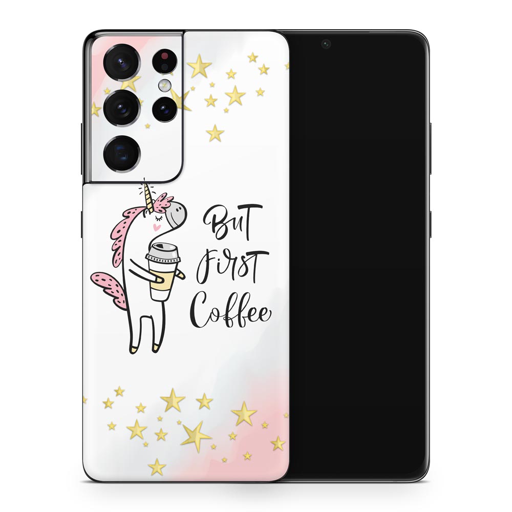 Unicorn Coffee Galaxy S21 Skin