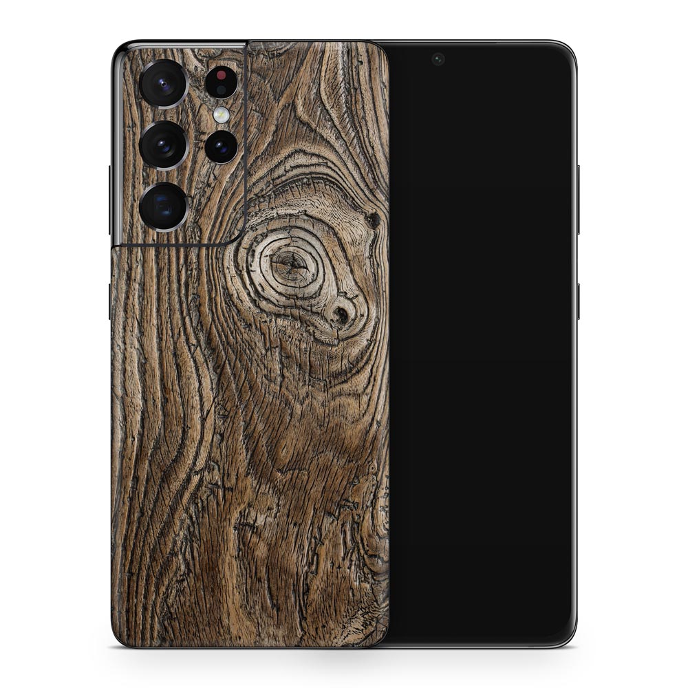 Vintage Knotted Wood Galaxy S21 Skin