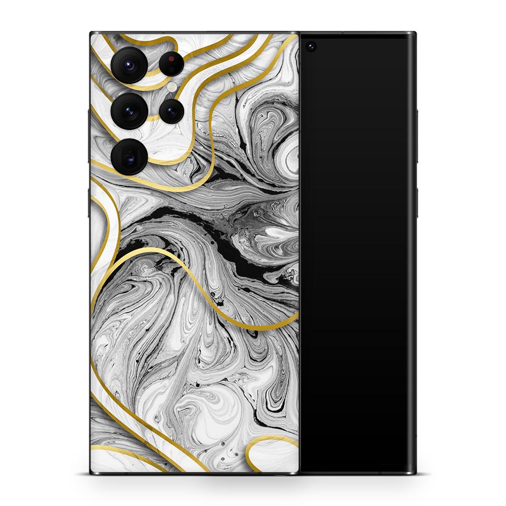 Acrylic Marble Swirl Galaxy S22 Skin