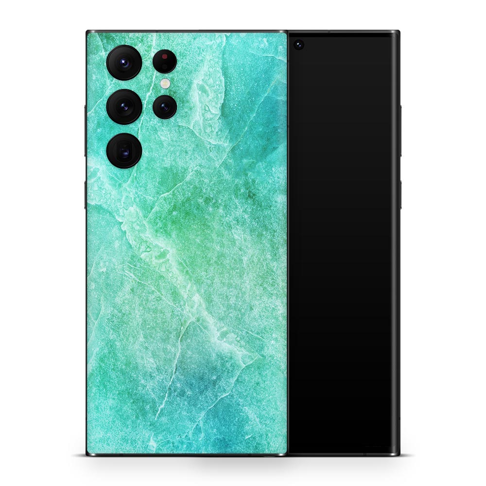 Aqua Marble Galaxy S22 Skin