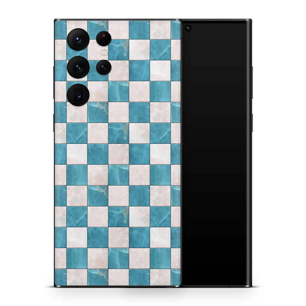 Marble Check Galaxy S22 Skin