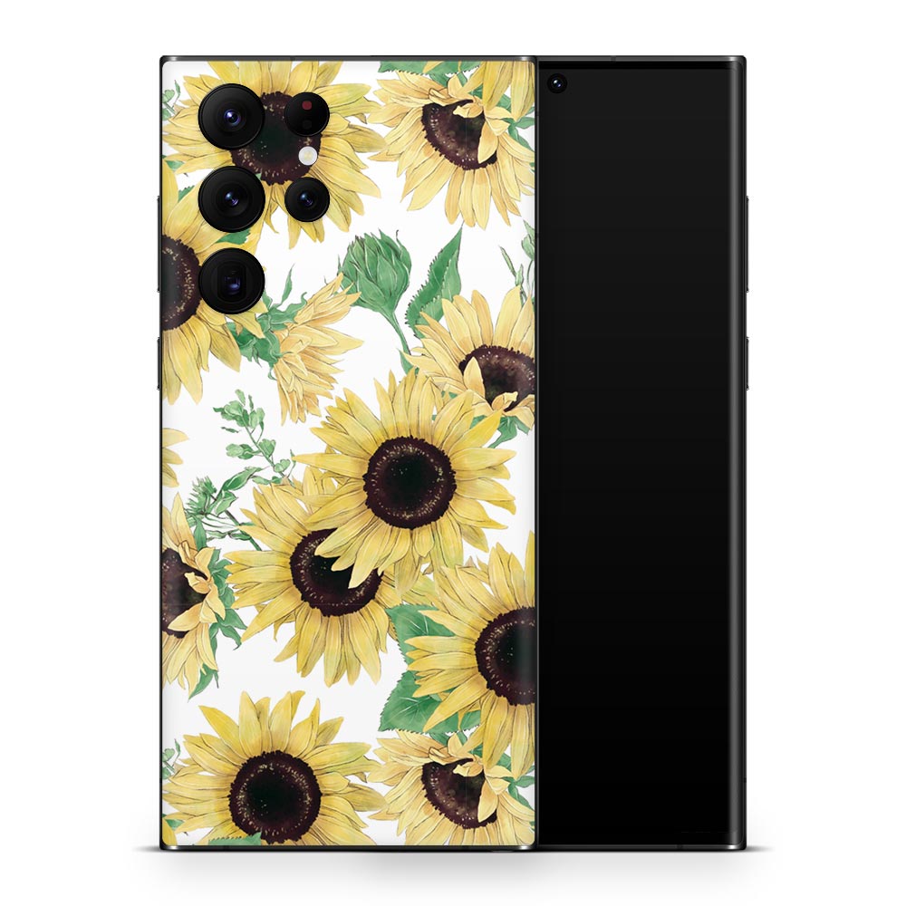 Watercolour Sunflower Galaxy S22 Skin