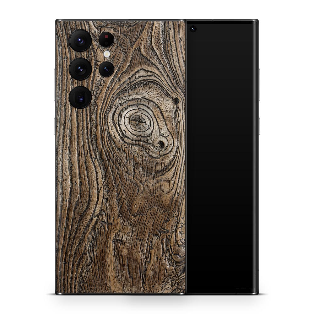 Vintage Knotted Wood Galaxy S22 Skin