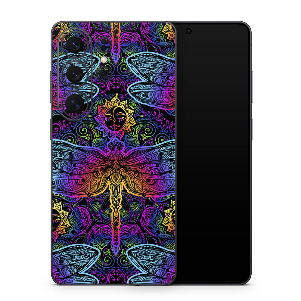Neon Dragonfly Galaxy S26 Skin