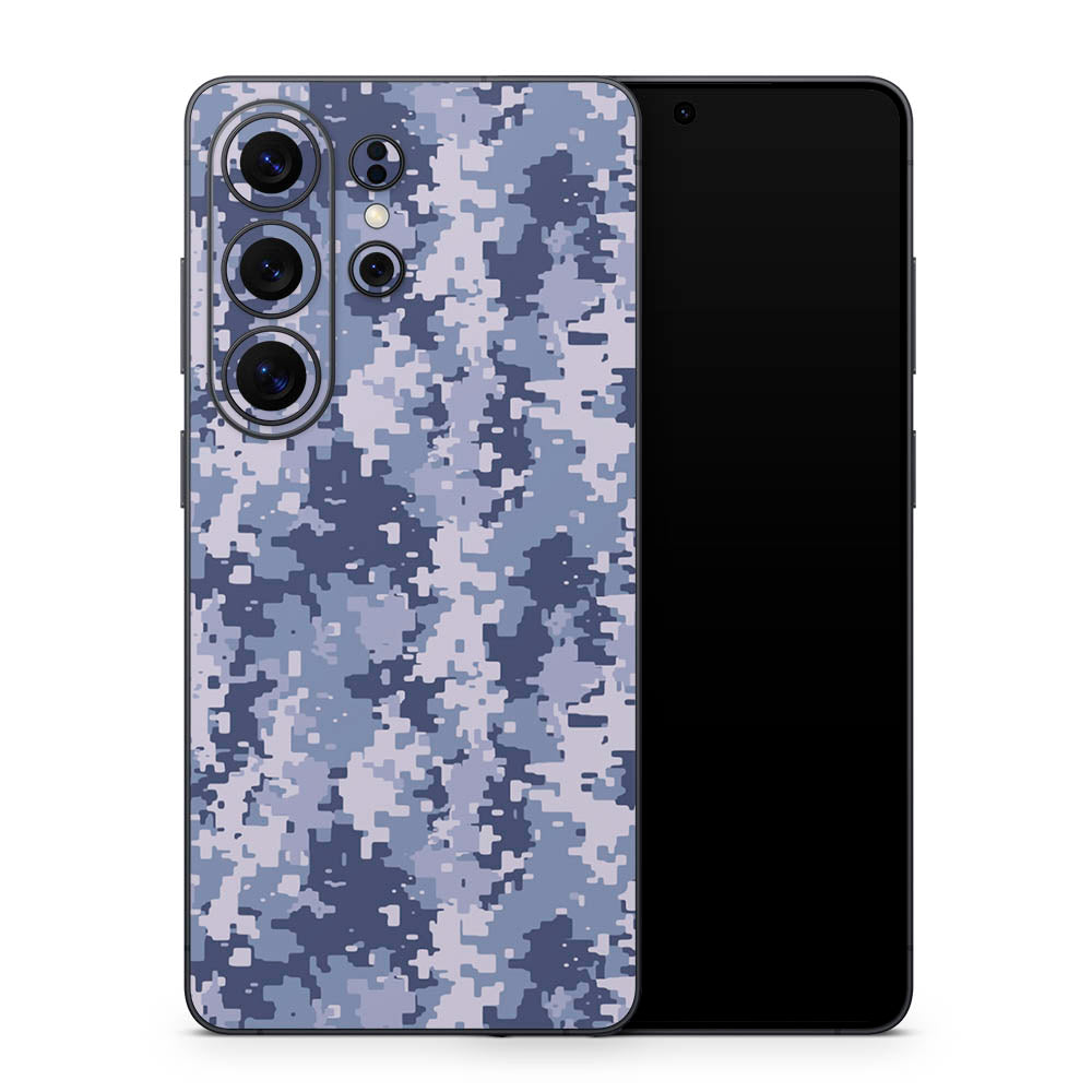 Digital Blue Camo Galaxy S26 Skin