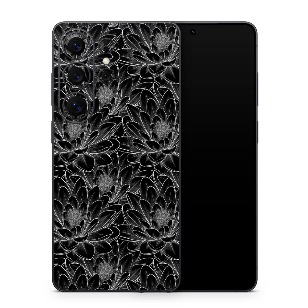 Floral Damask Black Galaxy S26 Skin