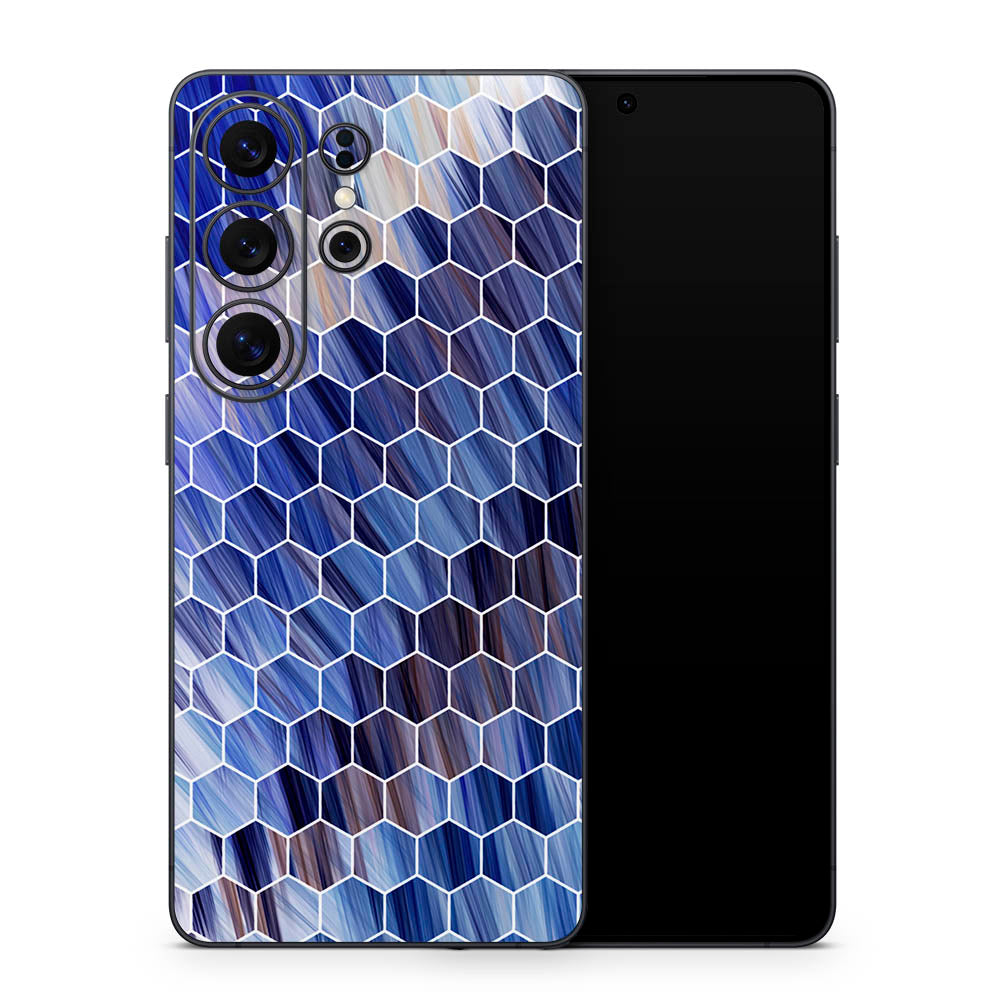 Hex Blue Galaxy S26 Skin