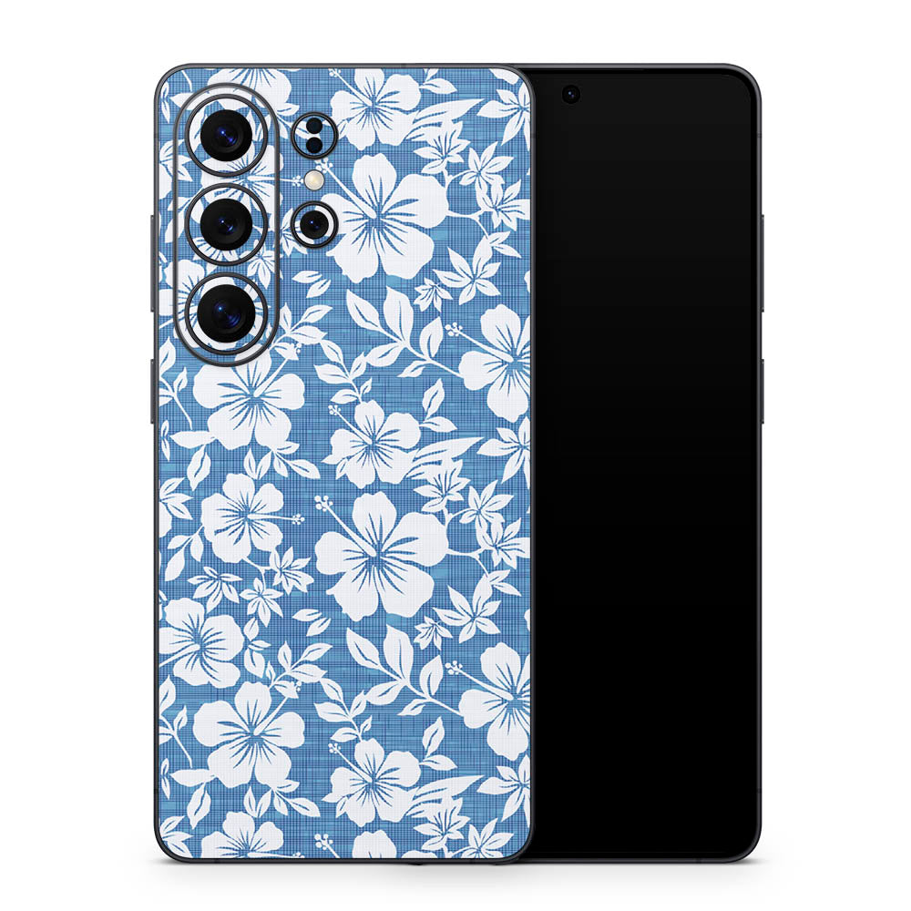 Hibiscus Blue Galaxy S26 Skin