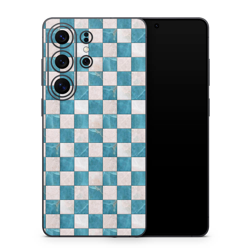 Marble Check Galaxy S26 Skin