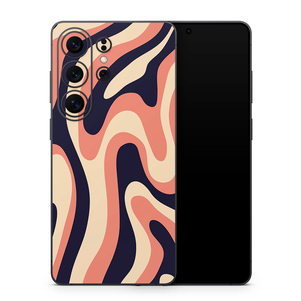 Bold Retro Swirl Galaxy S26 Skin