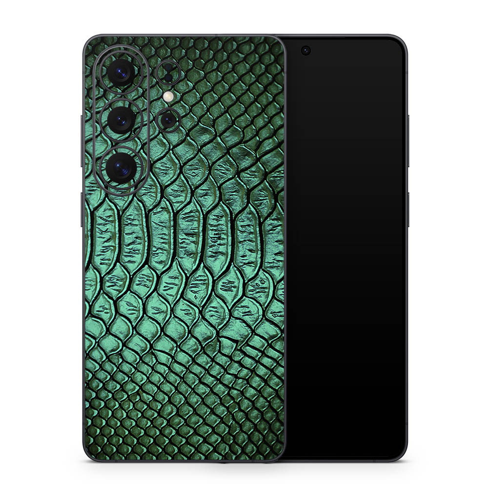 Jungle Green Snakeskin Galaxy S26 Skin