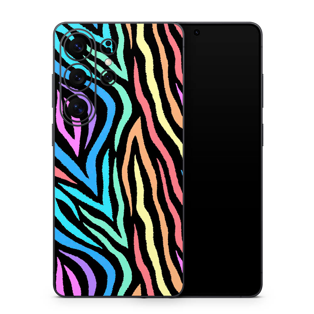 Rainbow Zebra Galaxy S26 Skin
