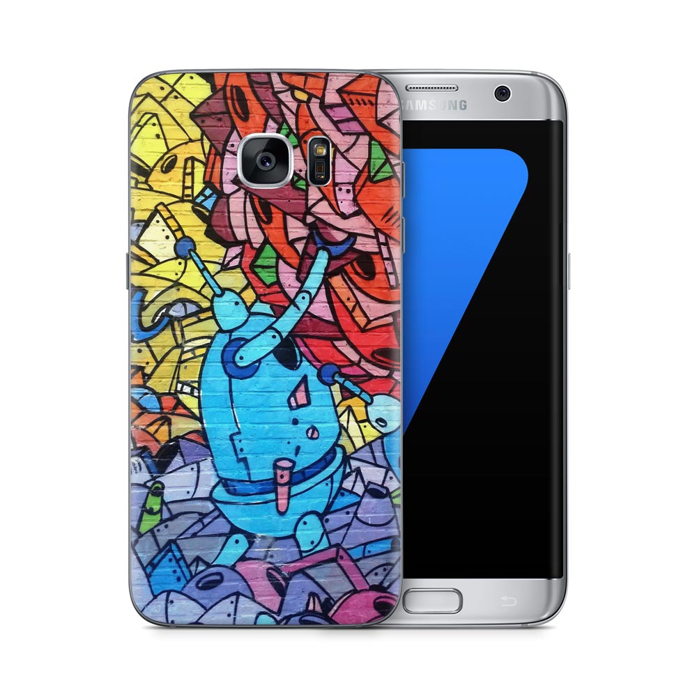 Robot Wall Graffiti Galaxy S7 Skin