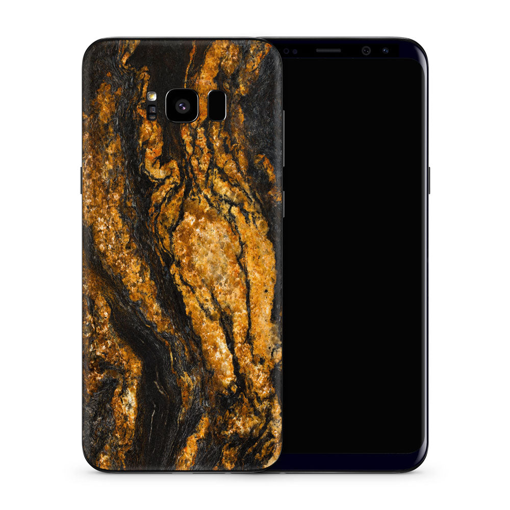 Black &amp; Gold Marble Galaxy S8 Skin