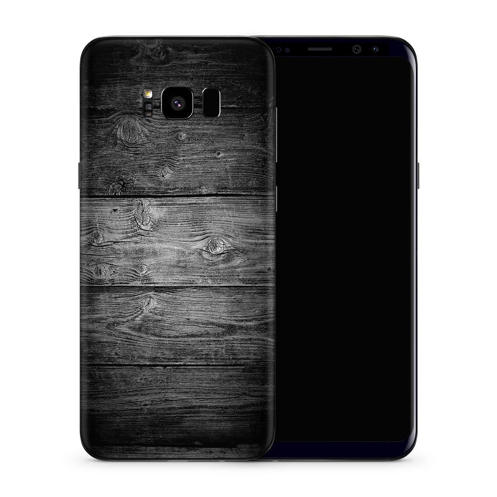 Black Timber V2 Galaxy S8 Skin