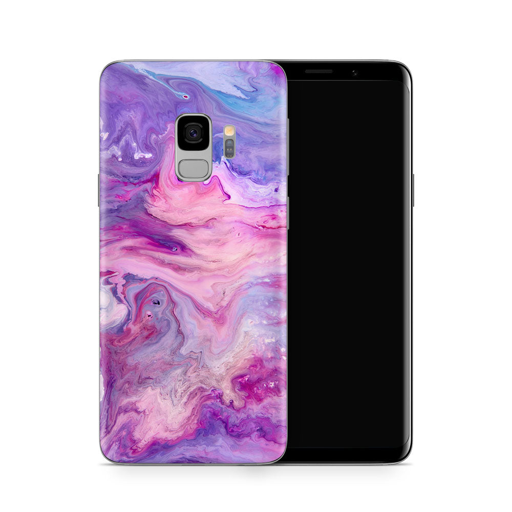 Purple Marble Swirl Galaxy S9 Skin