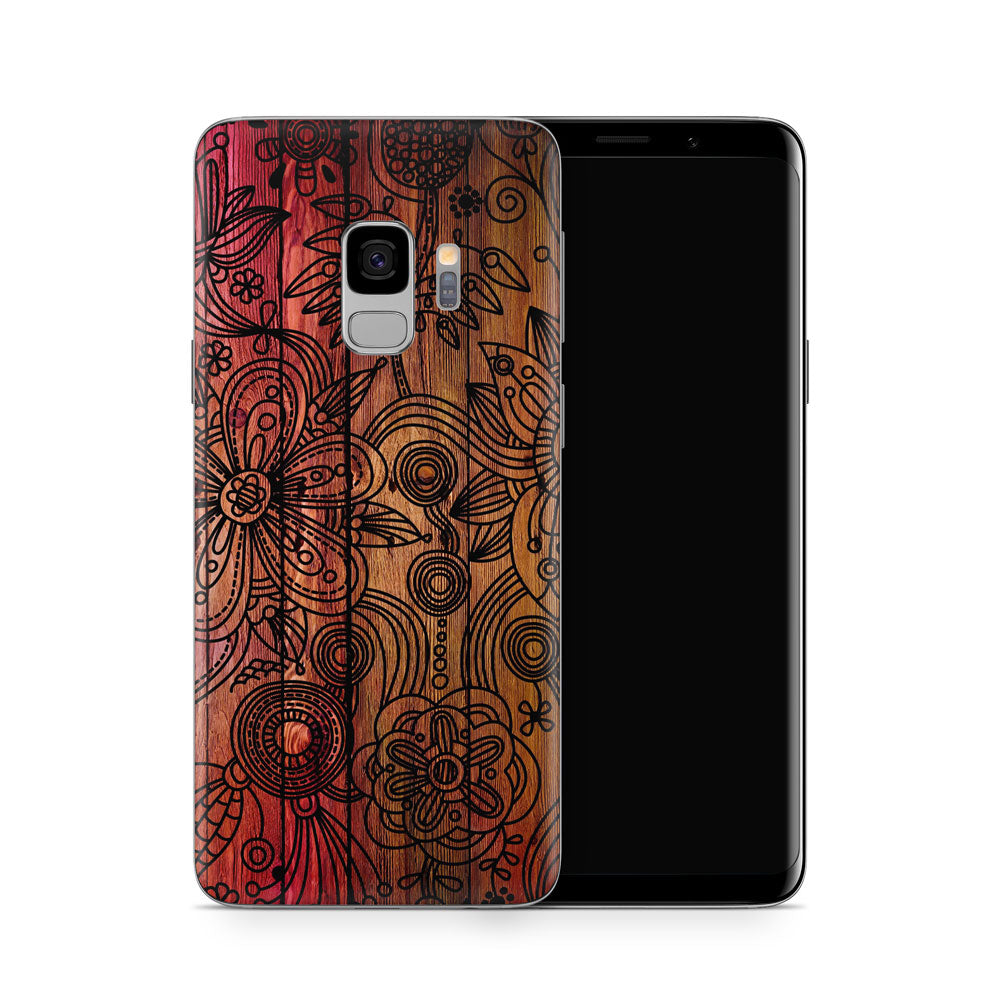 Flower Wood Galaxy S9 Skin