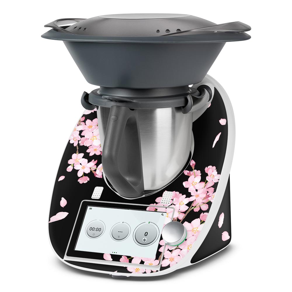 Blossoms on Black - Thermomix TM6 Skin