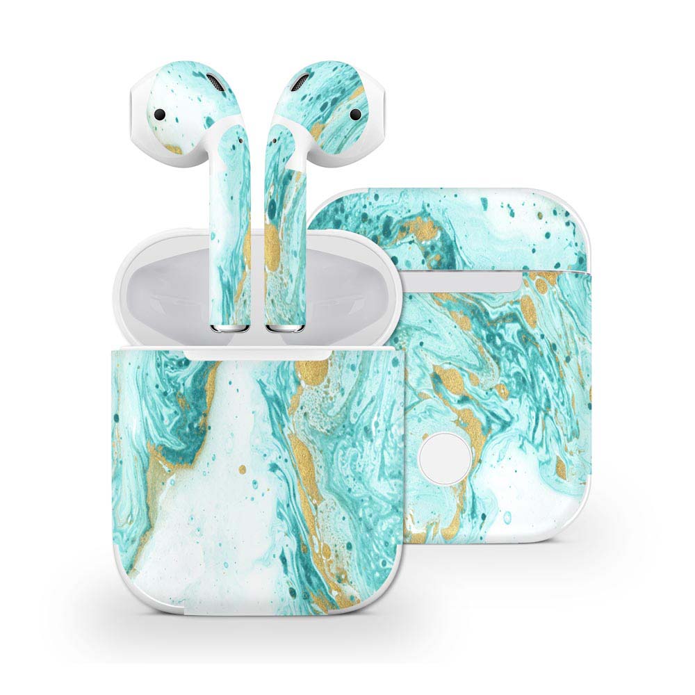 Ocean Marble Swirl Apple Airpods Skin