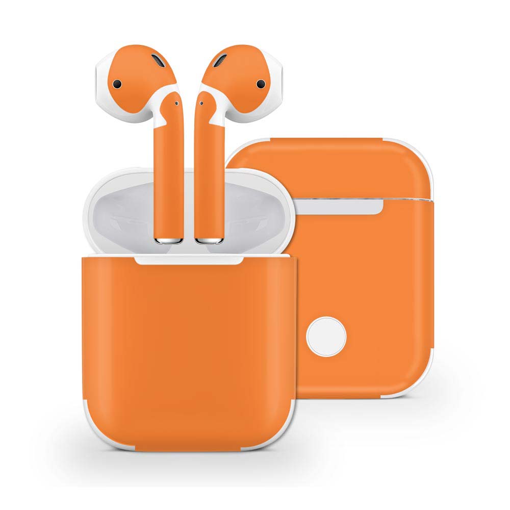 Orange Apple Airpods Skin