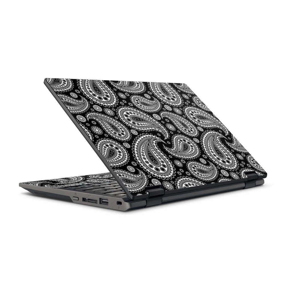 Black Paisley Acer Travelmate Spin B118 Skin