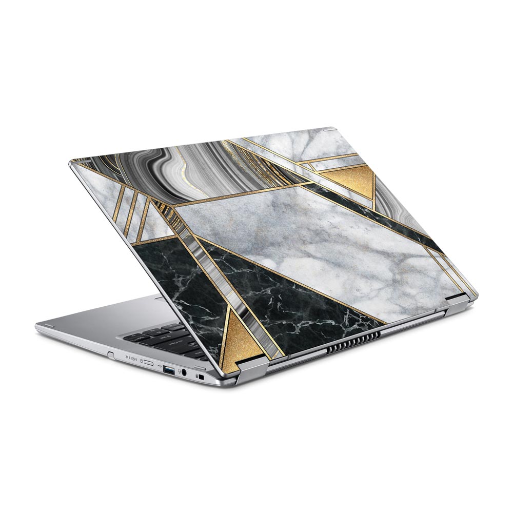 Black Art Deco Marble Acer Spin 3 (2020) Skin
