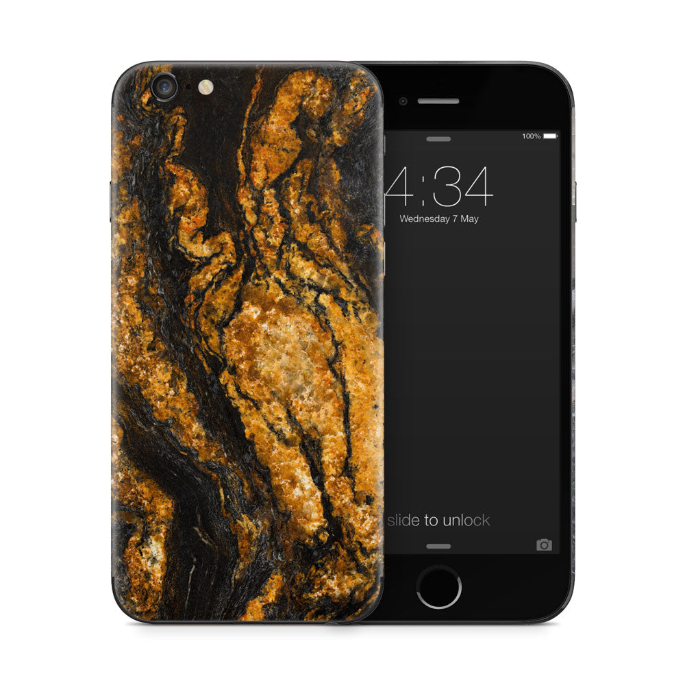 Black &amp; Gold Marble iPhone 6/6S Skin