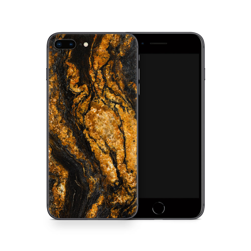 Black &amp; Gold Marble iPhone 7/8 Plus Skin