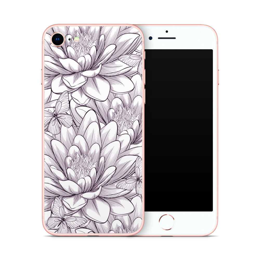 Floral Damask White iPhone 7/8 Skin