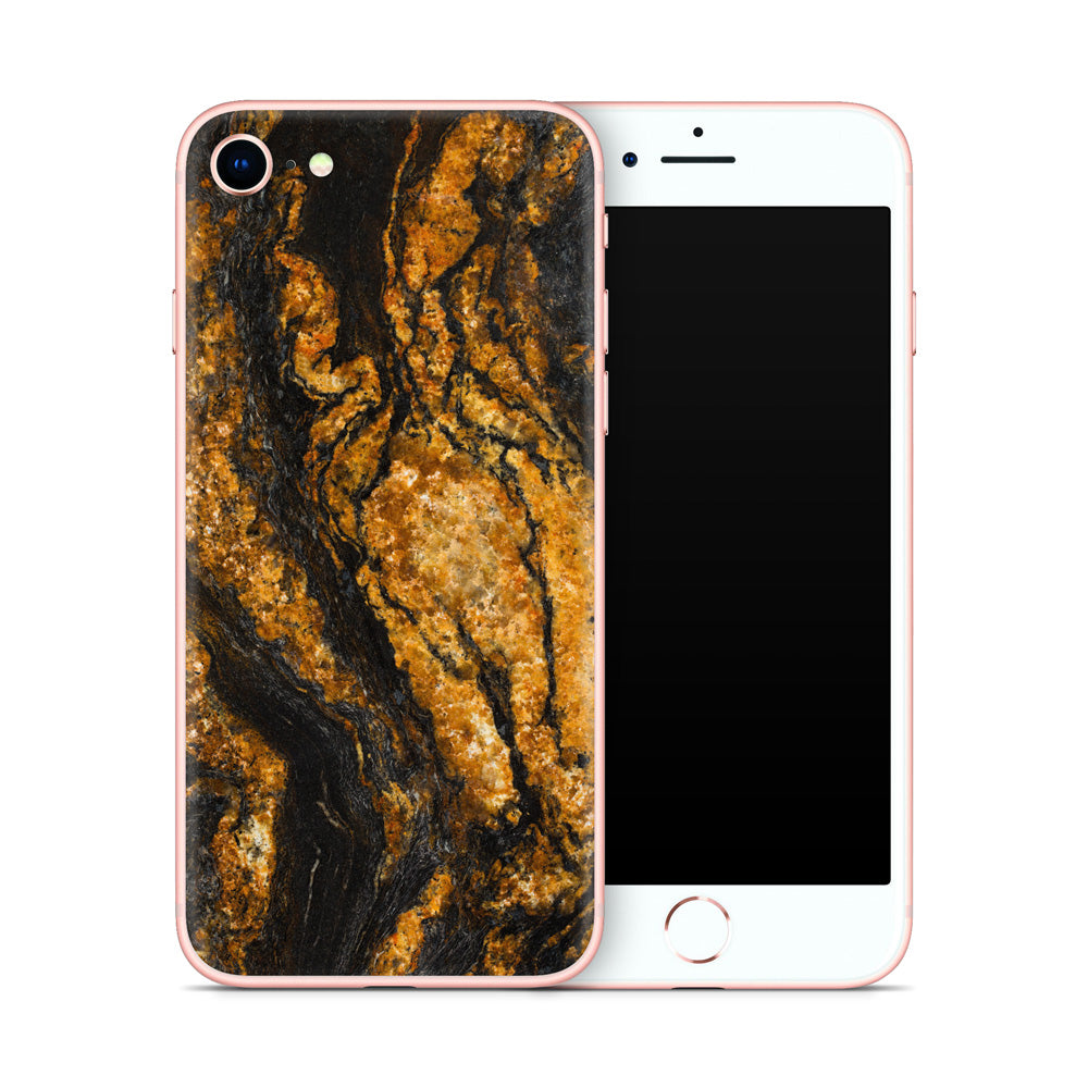 Black &amp; Gold Marble iPhone 7/8 Skin