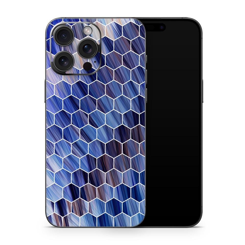 Hex Blue iPhone 15 Skin