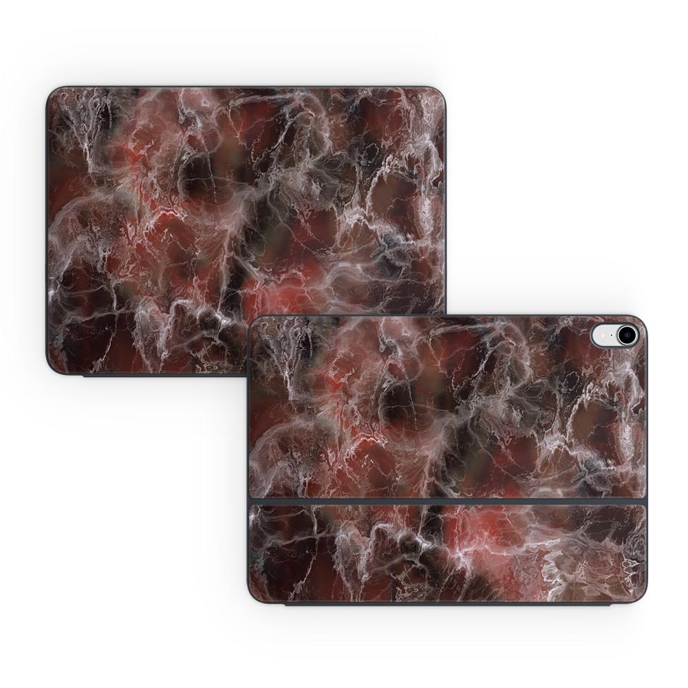 Red Ocean Marble iPad Pro (2018) Smart Keyboard Folio Skin