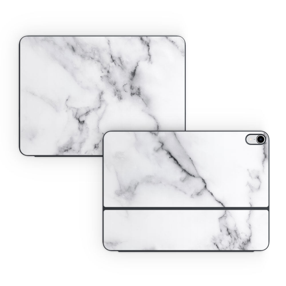 White Marble III iPad Pro (2018) Smart Keyboard Folio Skin