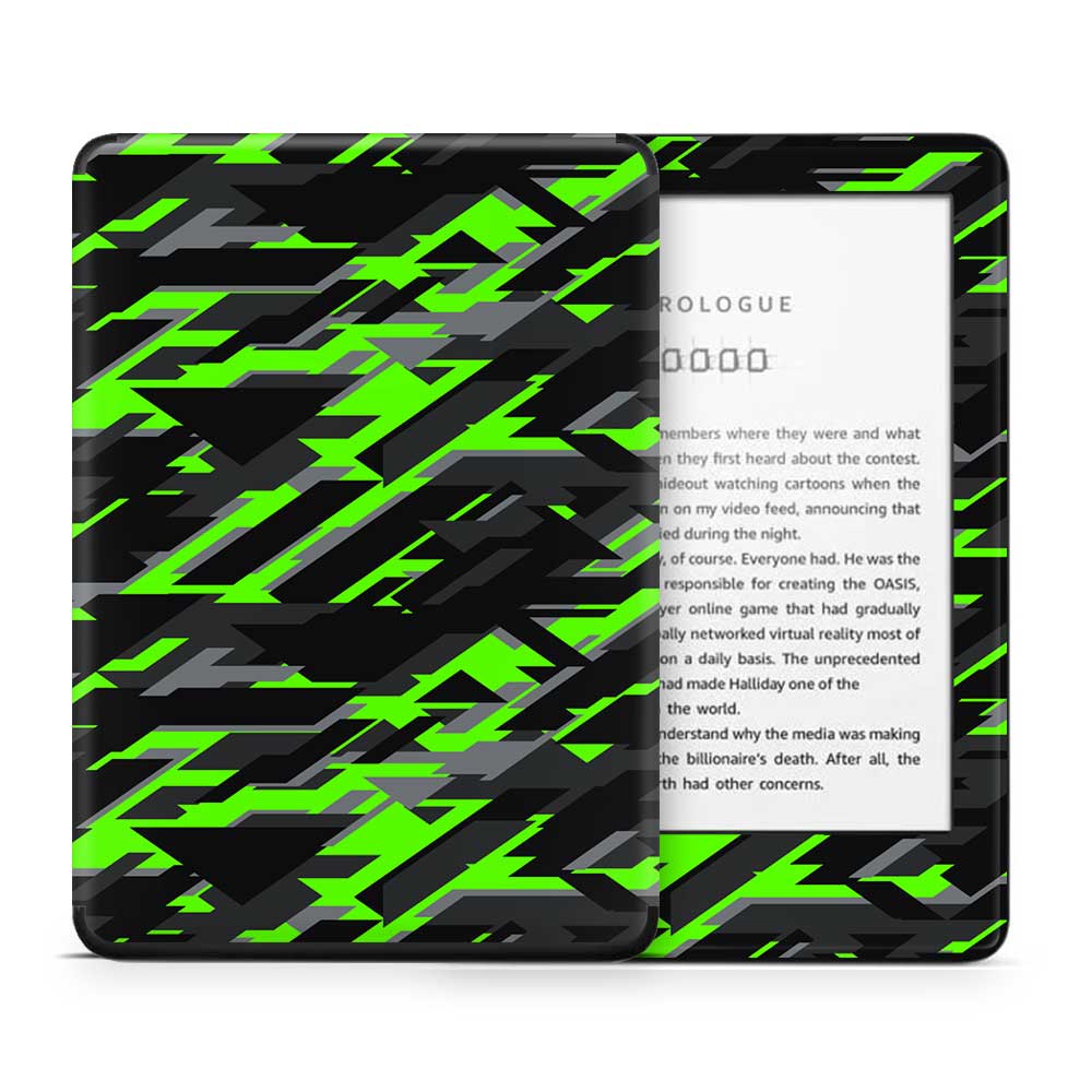 Green Geometric Camo Kindle 10th Gen Skin