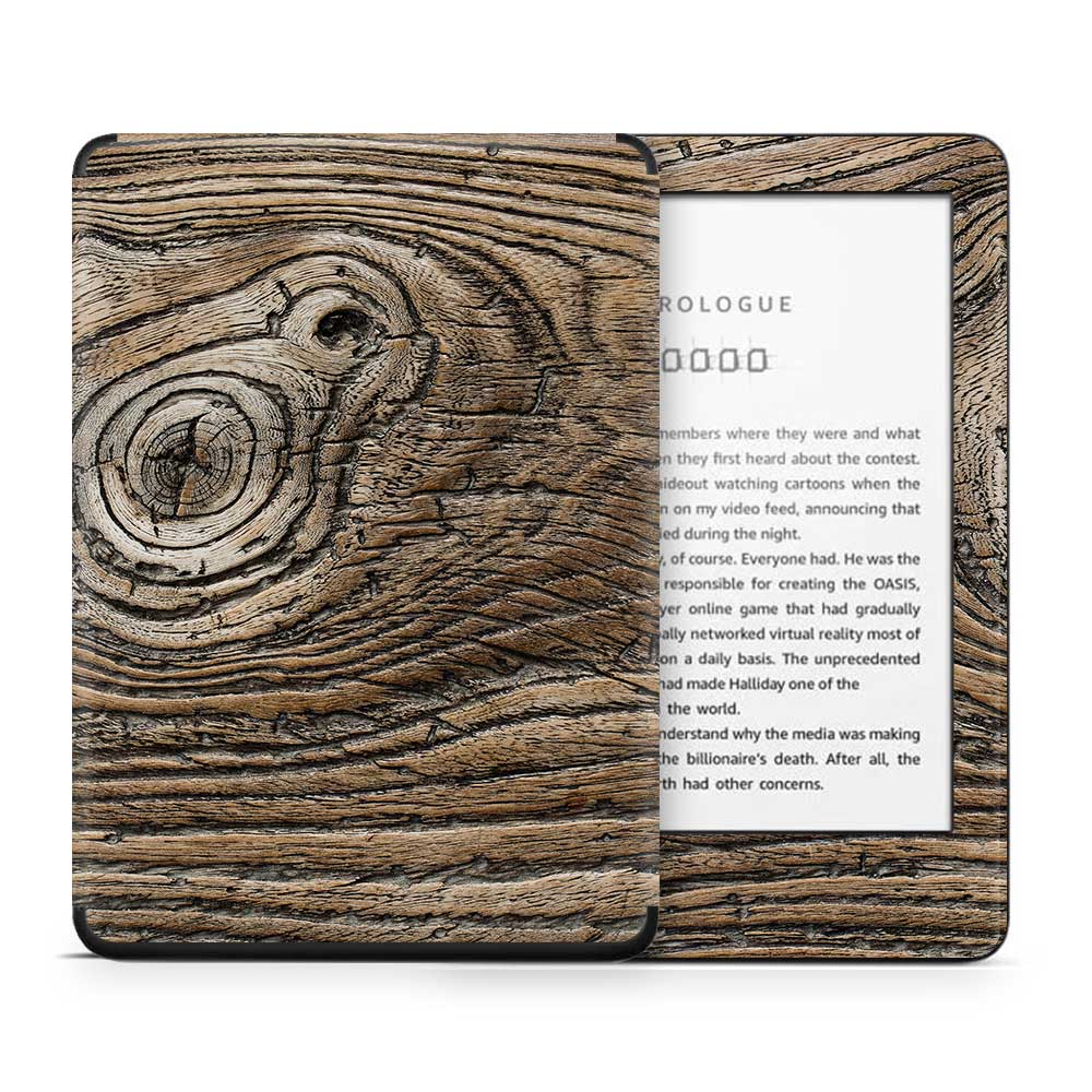 Vintage Knotted Wood Kindle 10th Gen Skin