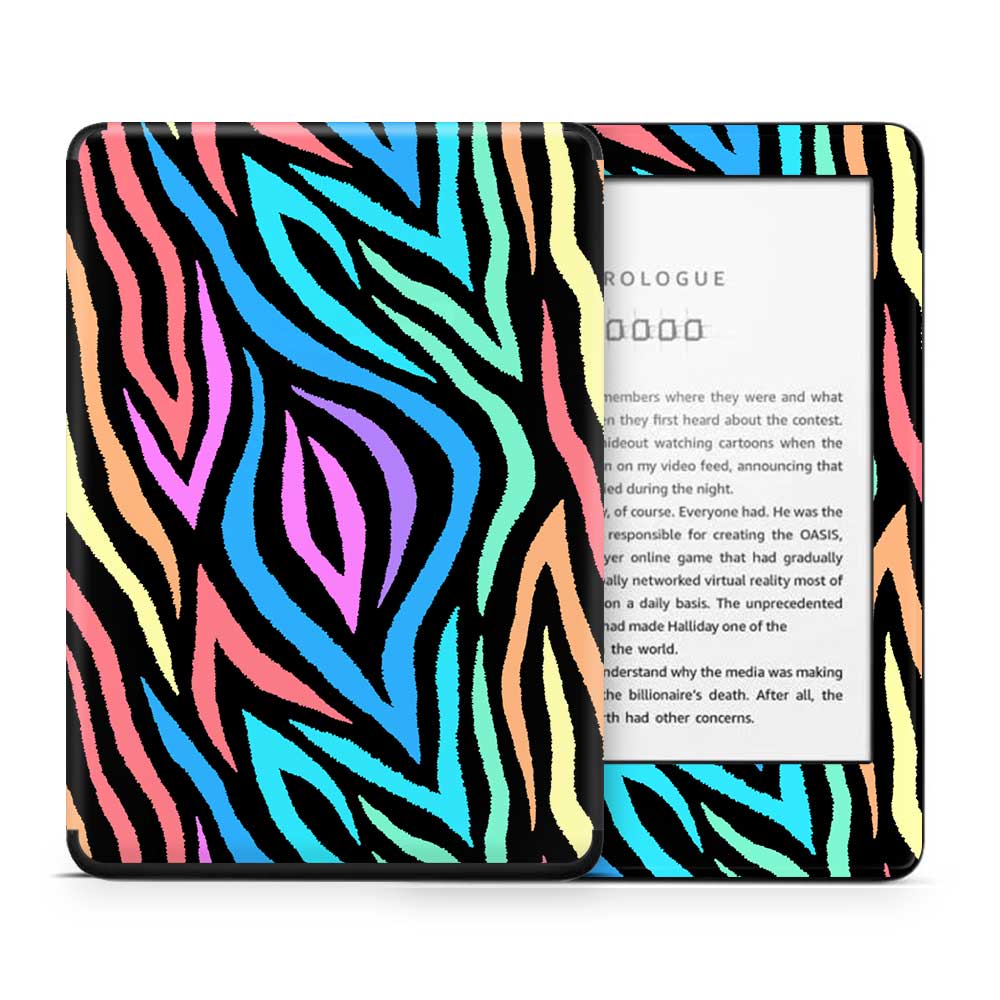 Rainbow Zebra Kindle 10th Gen Skin