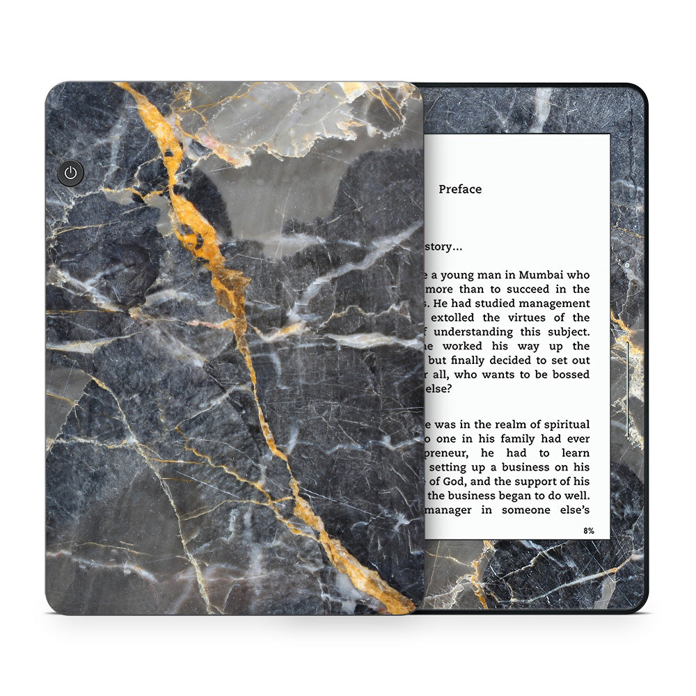 Slate Gold Marble Kindle Voyage Skin