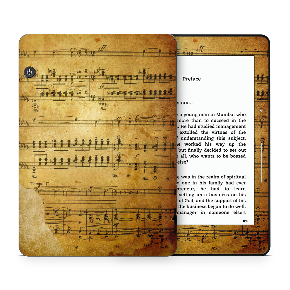 Music Sheet Parchment Kindle Voyage Skin