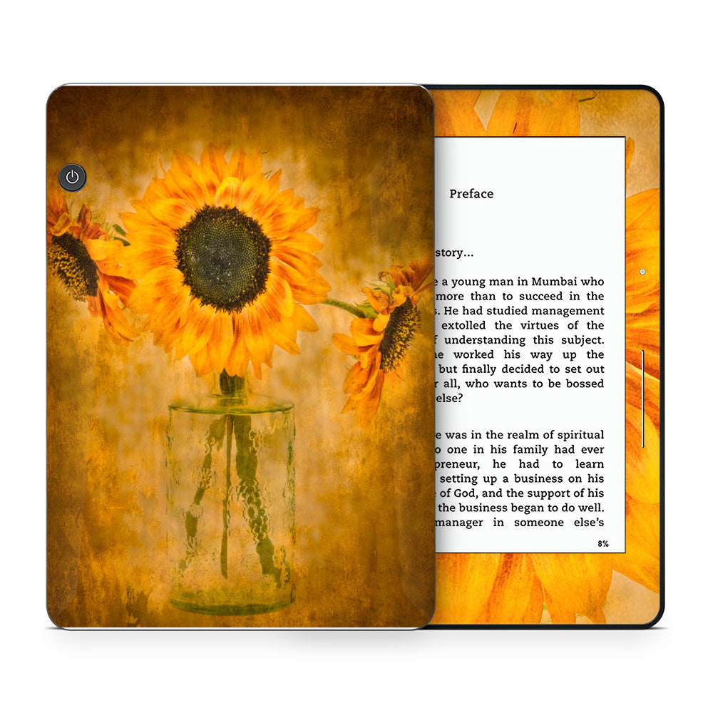 Sunflower Vase Kindle Voyage Skin
