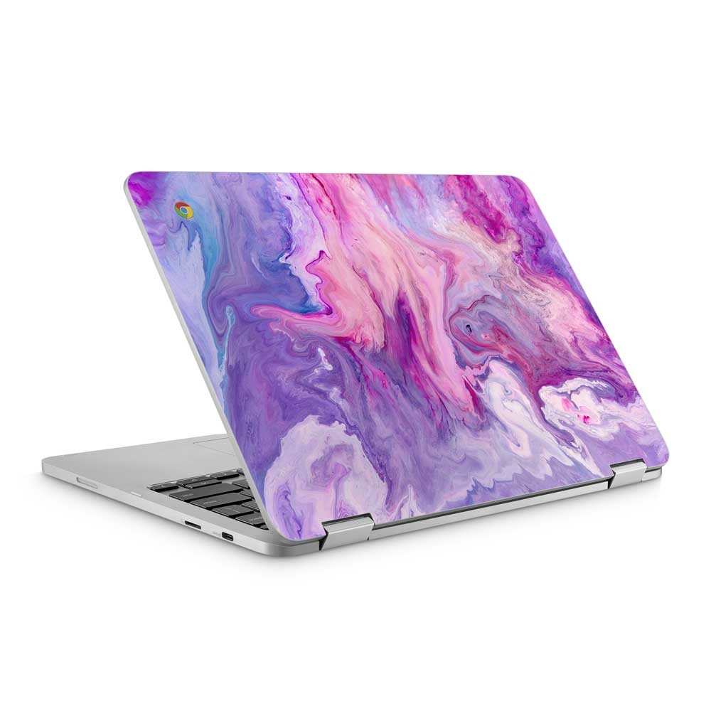 Purple Marble Swirl ASUS Chromebook C302CA Skin