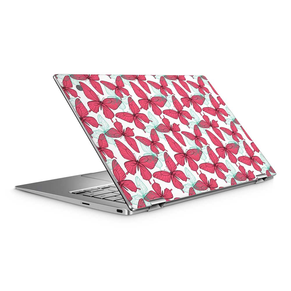 Pink Butterfly ASUS Chromebook C434TA Skin