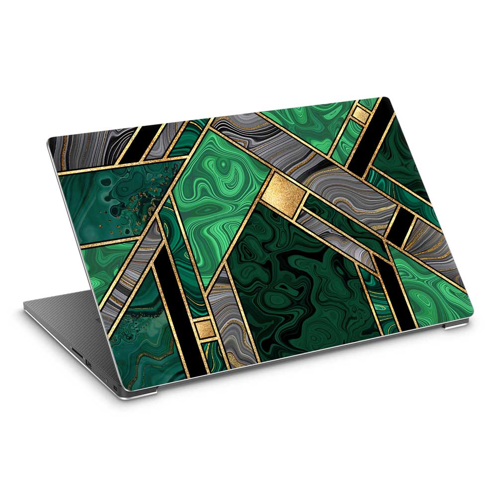 Green Art Deco Marble Dell Precision 5540 Skin